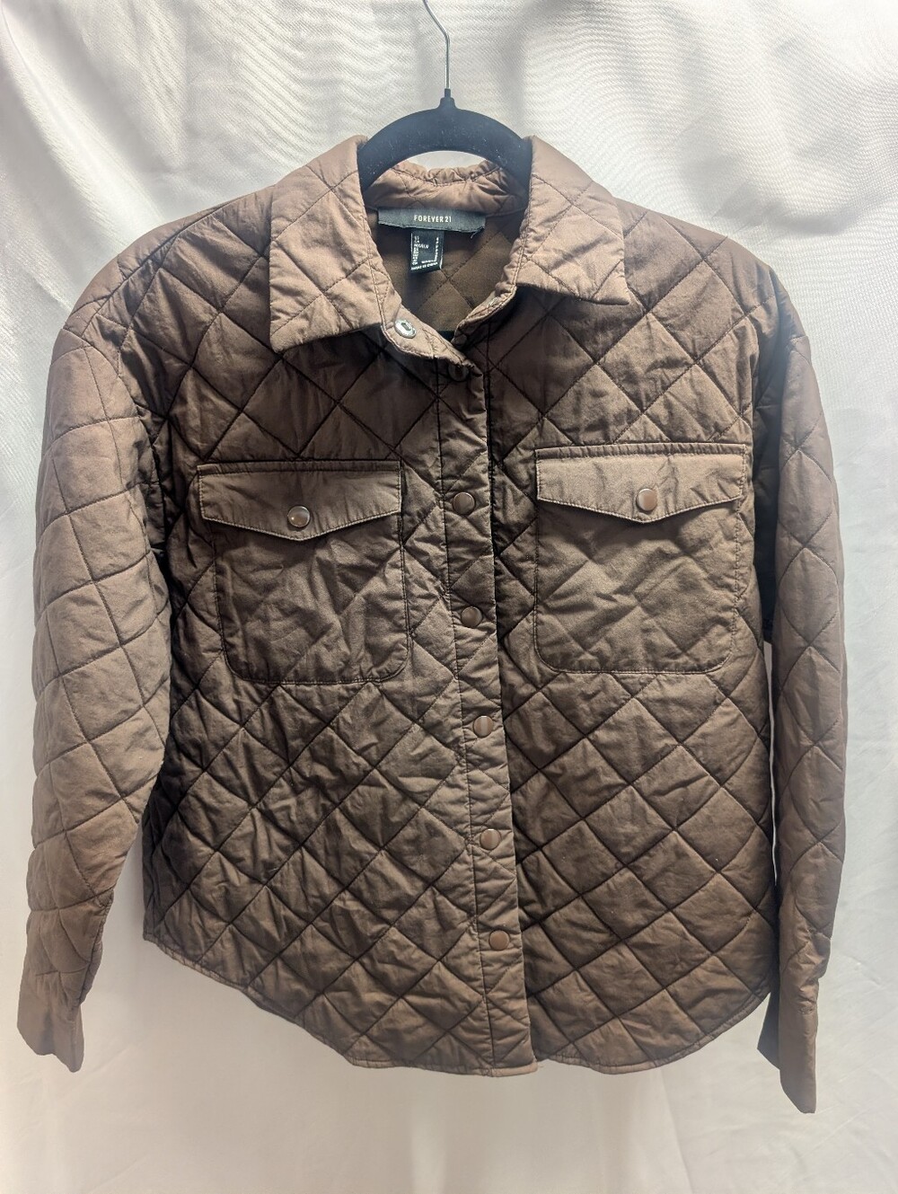 Forever 21 Brown Quilted Utility Jacket